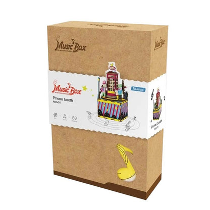 Kidstoylover: ROBOTIME 3D Wooden Puzzle Music Phone Booth - www.Shopthatapp.com