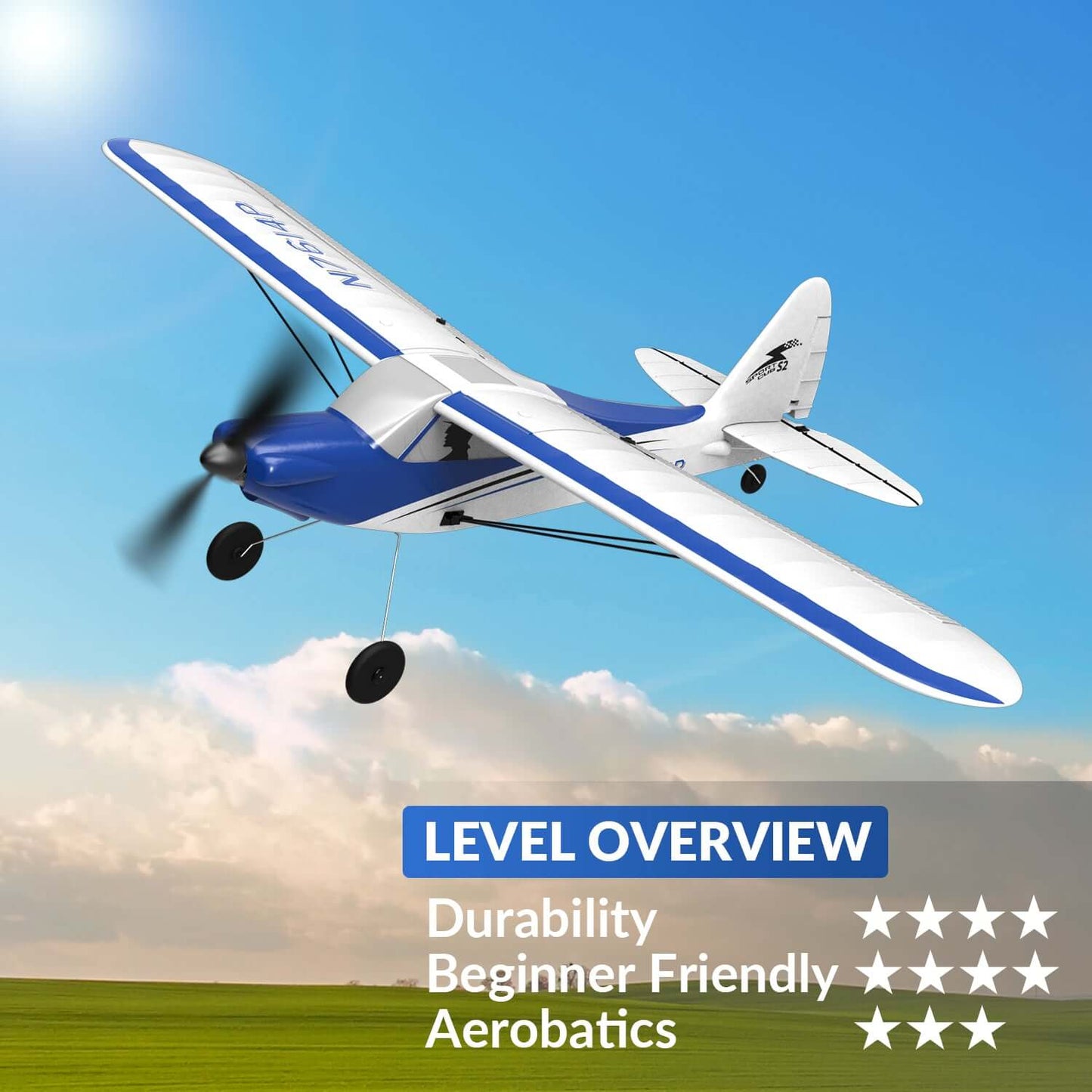 VolantexRC Sport Cub 500mm 4-Channel RC Trainer Airplane with Gyro, Easy Fly - www.Shopthatapp.com