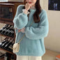 Autumn Winter Mink-like Wool Thick Plush Pullover Sweater for Women - www.Shopthatapp.com