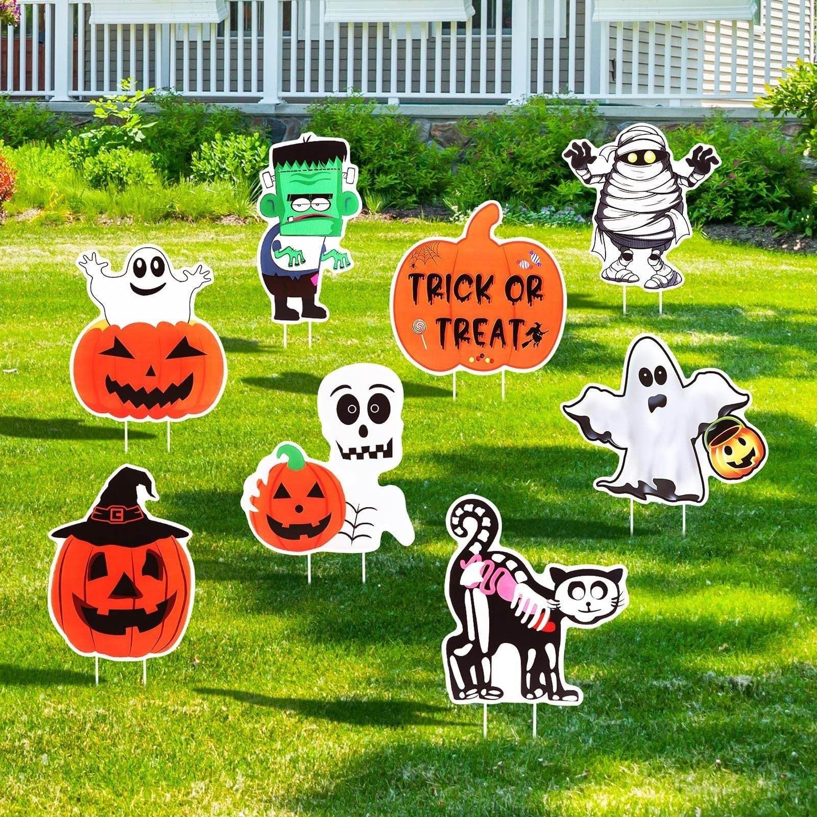 METBOU Halloween Decoration Outdoor Set Of 8 Halloween Decoration Patio Ornaments-Selling On Amazon Is Prohibited - www.Shopthatapp.com