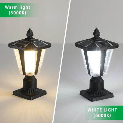 Solar Pillar Headlights With Dimmable LEDs 1-pack - www.Shopthatapp.com