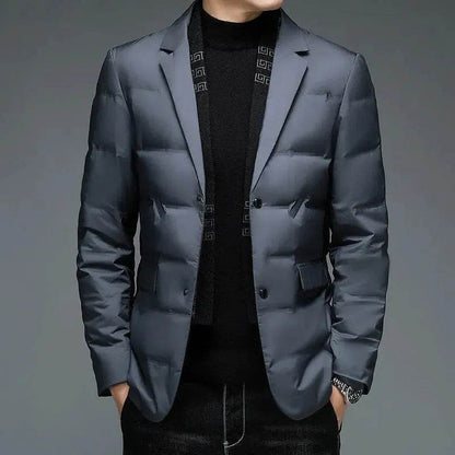 Winter Men's Suit Detachable Scarf Collar Casual Down Jacket - www.Shopthatapp.com