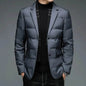 Winter Men's Suit Detachable Scarf Collar Casual Down Jacket - www.Shopthatapp.com
