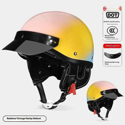 3C Certified Electric Sports Motorcycle Bike Retro Helmet Men And Women - www.Shopthatapp.com
