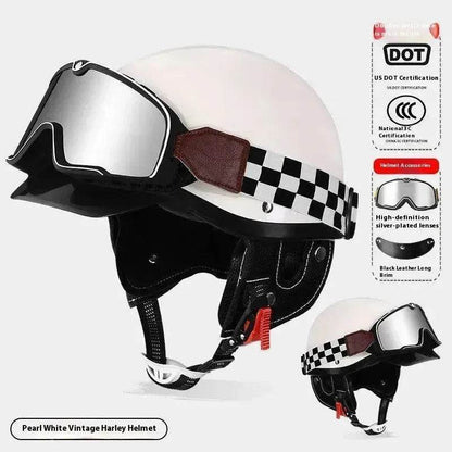 3C Certified Electric Sports Motorcycle Bike Retro Helmet Men And Women - www.Shopthatapp.com