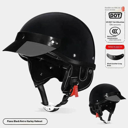 3C Certified Electric Sports Motorcycle Bike Retro Helmet Men And Women - www.Shopthatapp.com