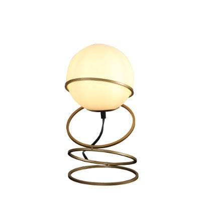 Metal Stand Table Lamp For Living Room - LED Lamp - Gold Spiral 4 Ring - www.Shopthatapp.com