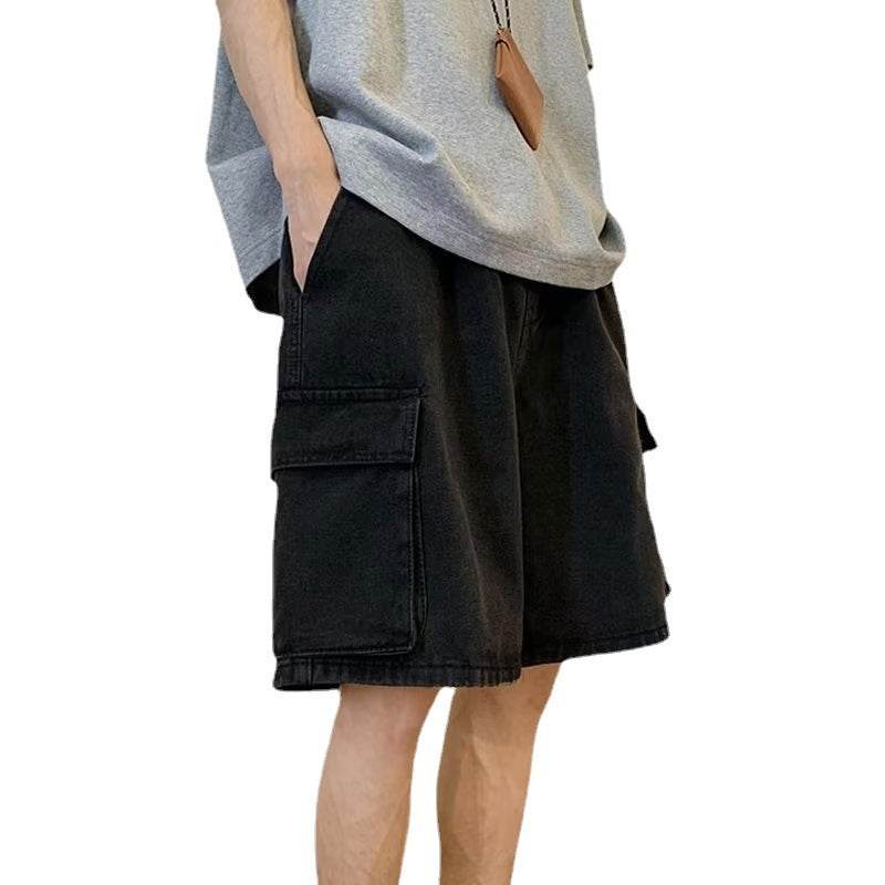 Baggy Denim Cargo Shorts For Men Jeans - Fashion Work Clothes - www.Shopthatapp.com