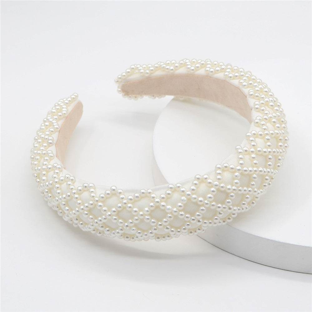 Elegant Baroque Rhinestone Pearl Headband - www.Shopthatapp.com