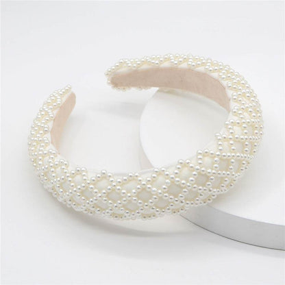 Elegant Baroque Rhinestone Pearl Headband - www.Shopthatapp.com