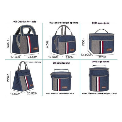 Women Fashion Thermal Insulated Denim Work Lunch Bag - www.Shopthatapp.com