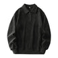 Autumn Winter Fashion Lapel Half-zip fleece Sweatshirt Pullover tops for Men - www.Shopthatapp.com