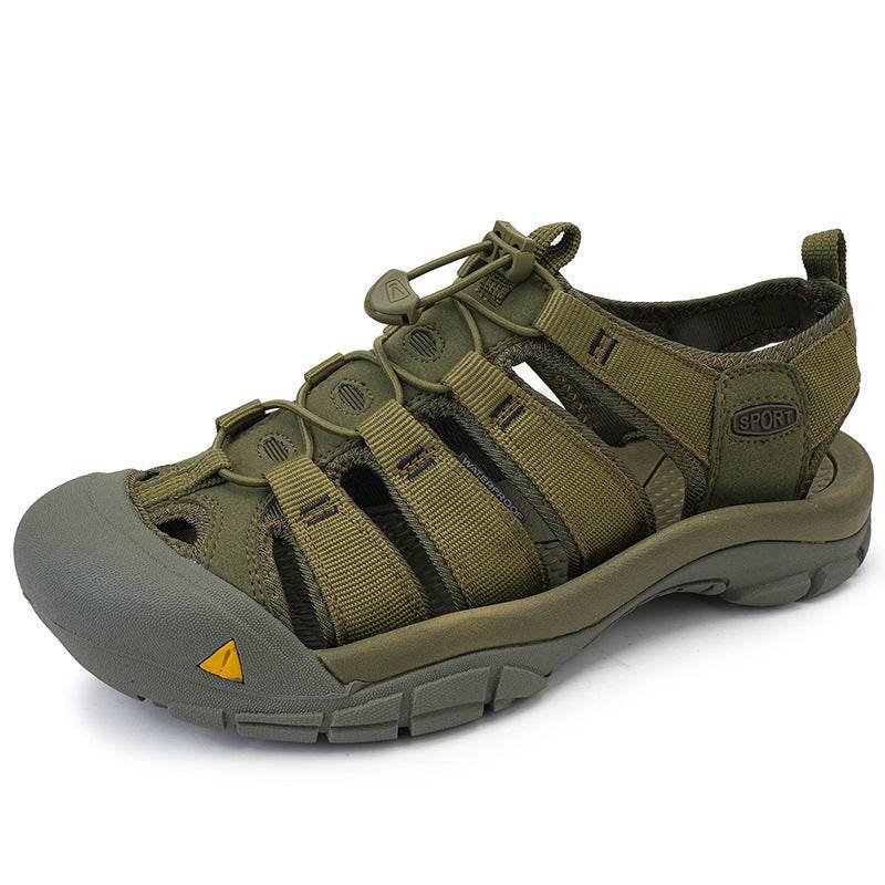 Men's Thick Bottom Toe Cap Beach Upstream Plus Size Outdoor Casual Shoes - www.Shopthatapp.com