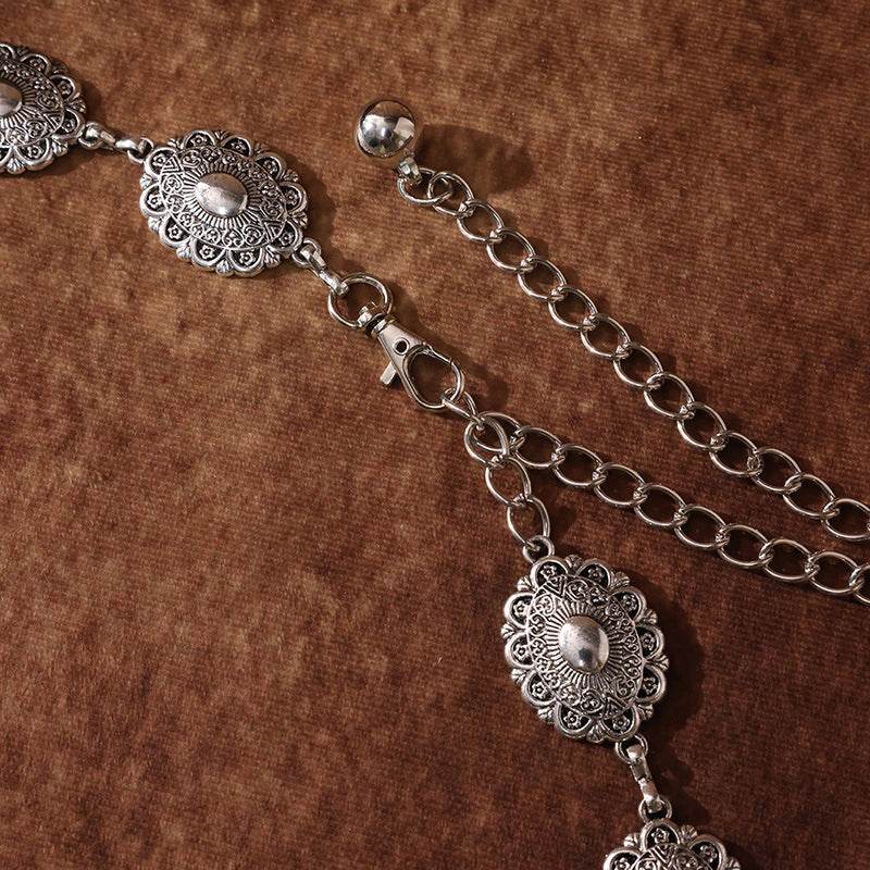 Women's Fashion Retro Carving Metallic Belt - www.Shopthatapp.com