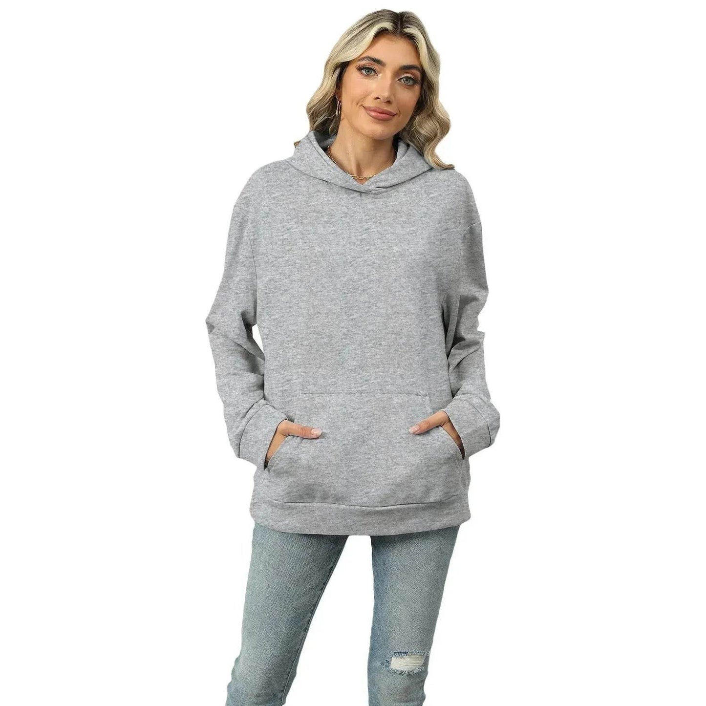 Winter Casual Hooded Pocket Pullover Sweatshirt Women - www.Shopthatapp.com