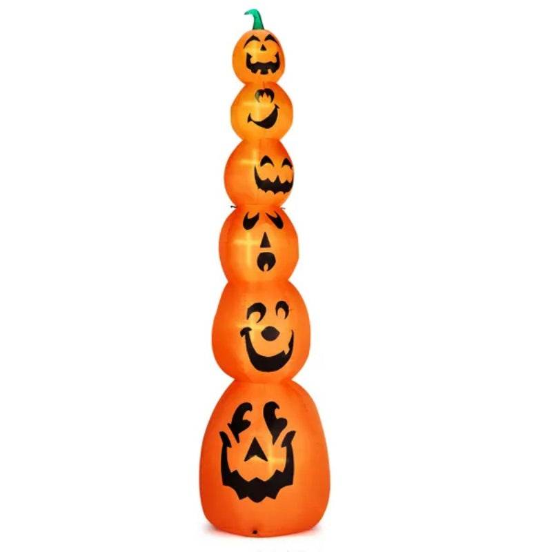 9FT Halloween Inflatable Stacked Pumpkins, Blow Up 6 Pumpkins Inflatable With Built-in LED Lights Outdoor Decorations Large Party Yard Decoration - www.Shopthatapp.com