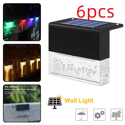 Waterproof New RGB LED Solar Light Step Fence Light - www.Shopthatapp.com