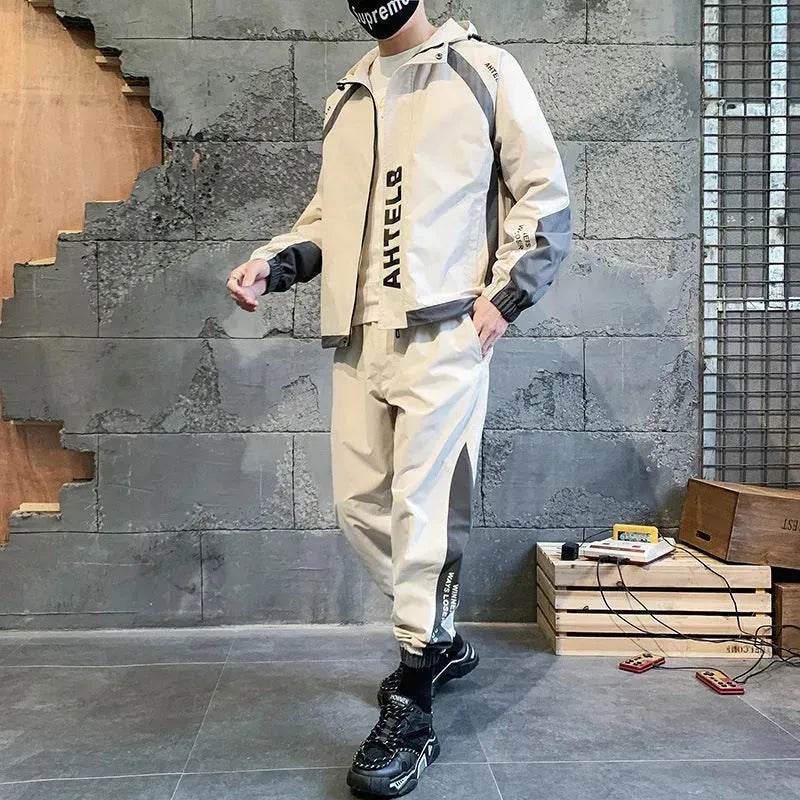 Autumn Casual Sportswear 2pcs suit Workwear Tracksuit Outfit for men - www.Shopthatapp.com