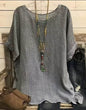Women Fashion Casual blouse top 3/4 Sleeve Round Neck Blouses Summer Loose linen Tops Streetwear - www.Shopthatapp.com