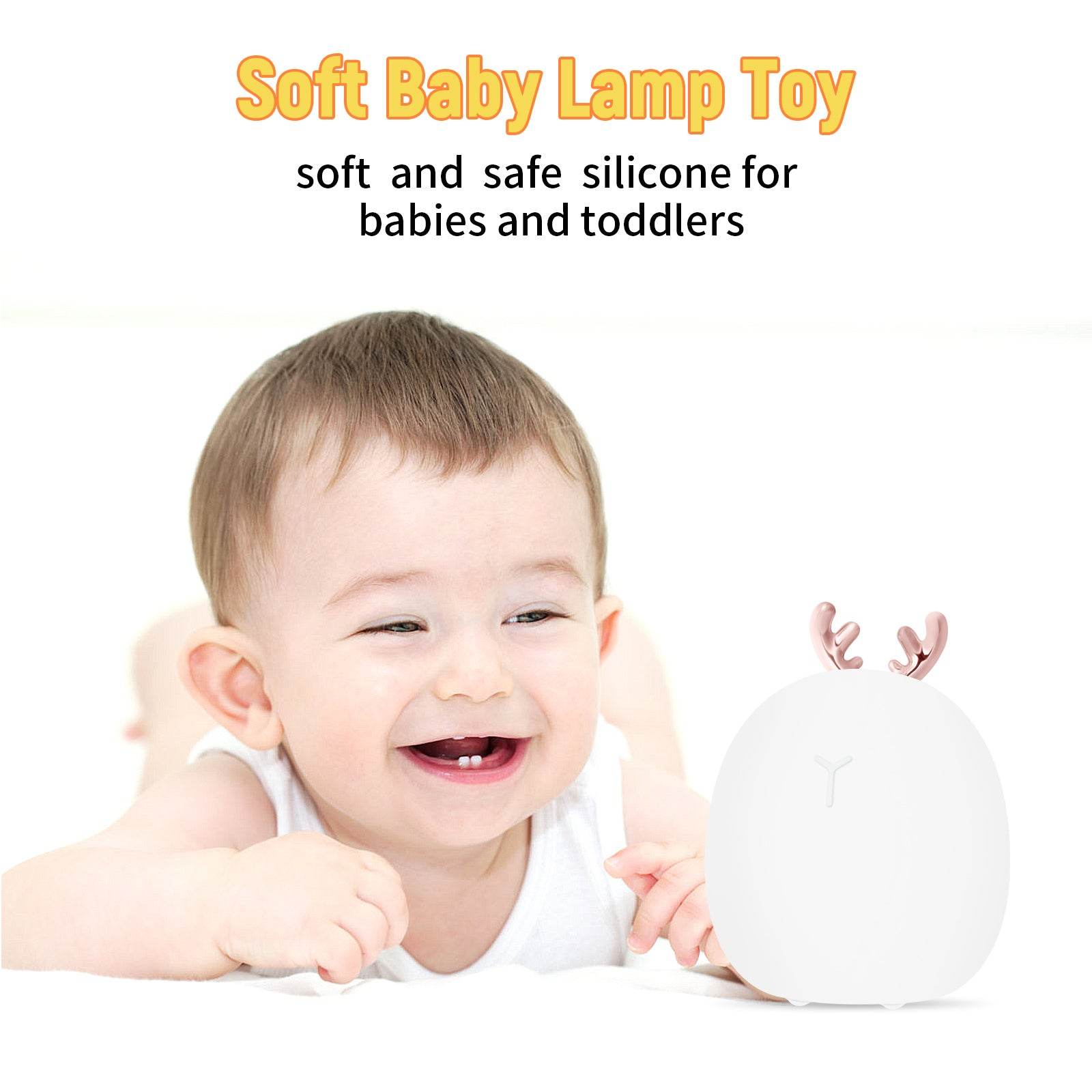 Baby Feeding, Adjustable, Creative, Rabbit, Elk Touch Light, Clap Light, Small Electric Light, Soft Baby Lamp toy - www.Shopthatapp.com