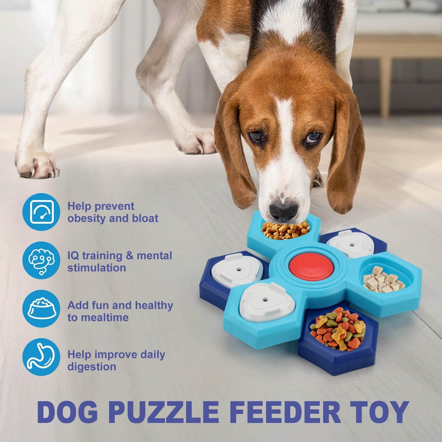 4 Layers Slow Feeder Dog bowl Puzzle feeder toy - www.Shopthatapp.com