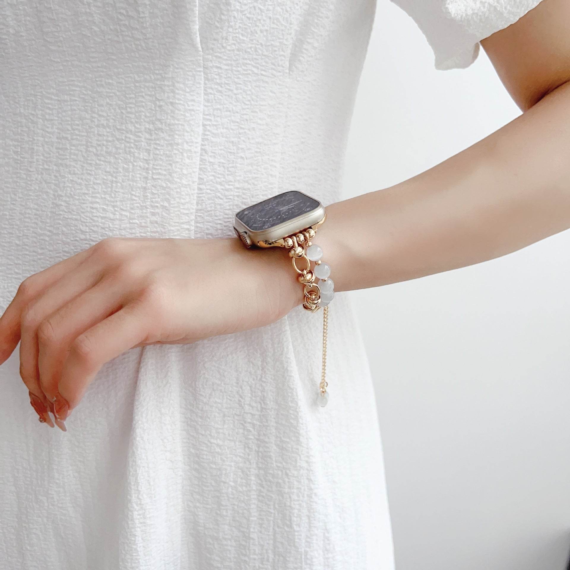 Women Fashion Smart watch Beaded Replacement Watch strap - www.Shopthatapp.com