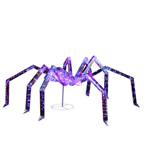 3ft Prism Spider, Illusion, 340 Purple Copper Wire Light, 4.5V 3.6W Halloween Standing Decoration US Specification - www.Shopthatapp.com