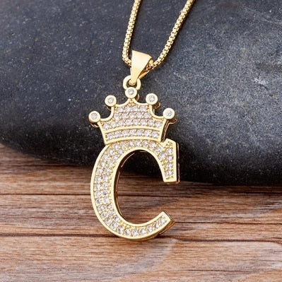 Letter Pendant with Chain - Gold - www.Shopthatapp.com