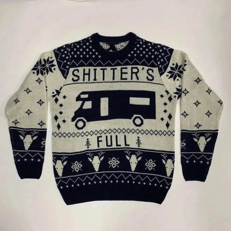 Pullover Crewneck Jacquard Christmas Sweater - www.Shopthatapp.com