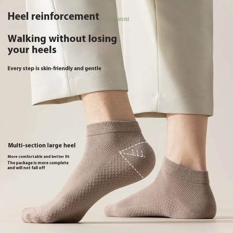 Cotton Anti-Pilling Ankle socks absorbing Invisible Tight Mesh Boat Socks - www.Shopthatapp.com