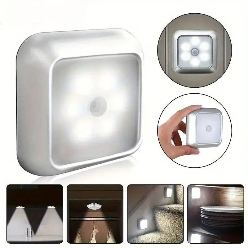 6 Pcs Induction Cabinet Night Light Motion Sensor - www.Shopthatapp.com