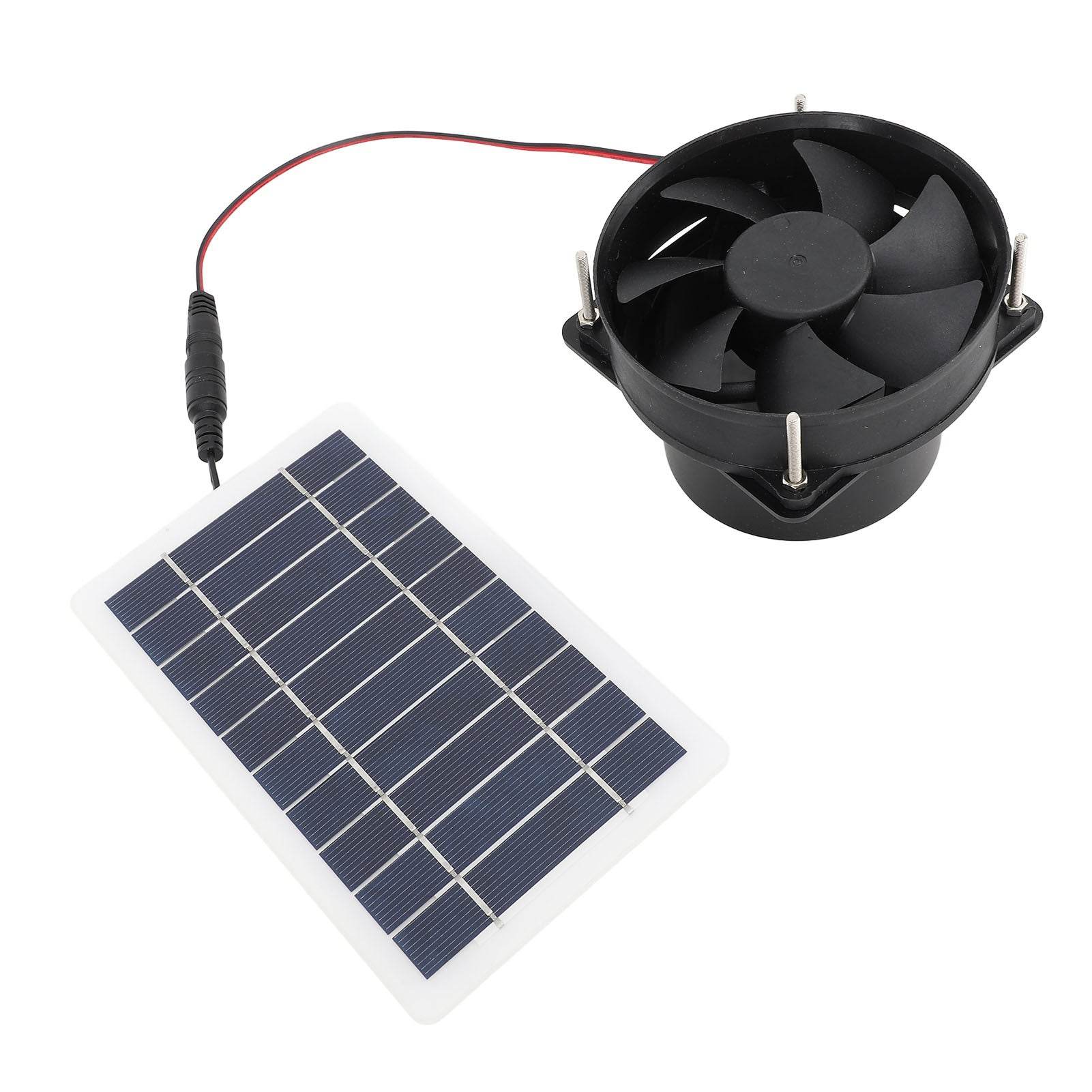 10W Solar Panel Powered Fan Kit Monocrystalline Silicon Solar Powered Exhaust Fan Portable Silent Solar Panel Fan for Outdoor - www.Shopthatapp.com