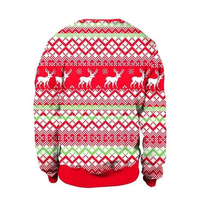 Autumn Winter Fashion Ugly Christmas Sweater Santa Elf Funny Pullover Womens Mens Print Sweaters Tops Clothing - www.Shopthatapp.com
