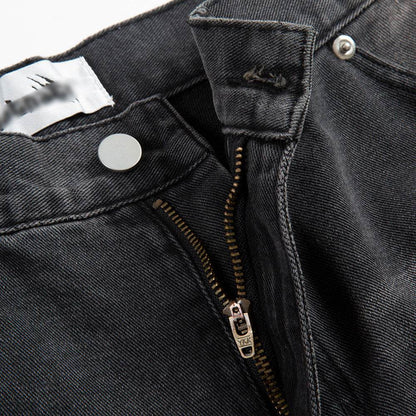 Punk Beggar Ripped Denim Straight-leg Trousers Men Jeans - www.Shopthatapp.com