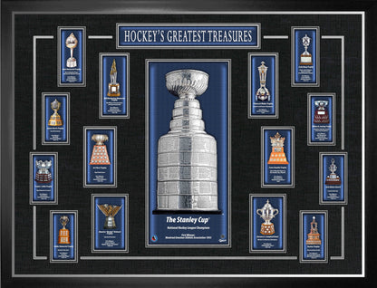 NHL Trophies Framed Print Hockey's Greatest Treasures - www.Shopthatapp.com