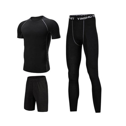 Compression Sport Fitness Workout Gym Outfit 7pcs set for men