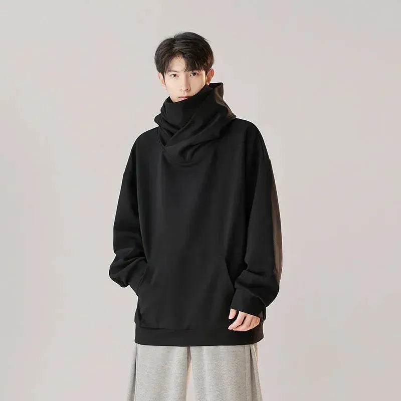 Autumn Winter Oversized Turtleneck Hoodie  Pullover for mens - www.Shopthatapp.com