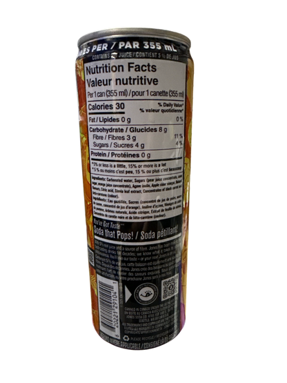 Pop Jones Prebiotic Orange and Cream Soda 355ML - Canadian Edition - www.Shopthatapp.com