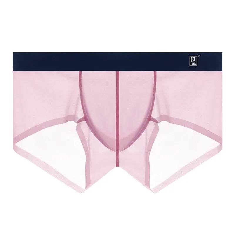 Underwear Men's Boxers Brief Ultra-thin Transparent Ice Silk Low Waist - www.Shopthatapp.com