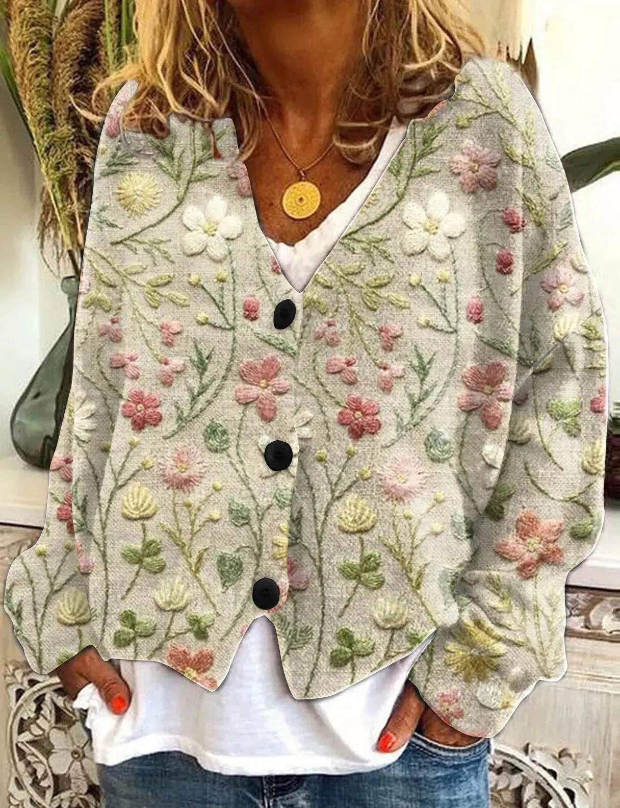 Christmas Abstract Printing Casual Cloak Coat Cardigan Sweater - www.Shopthatapp.com