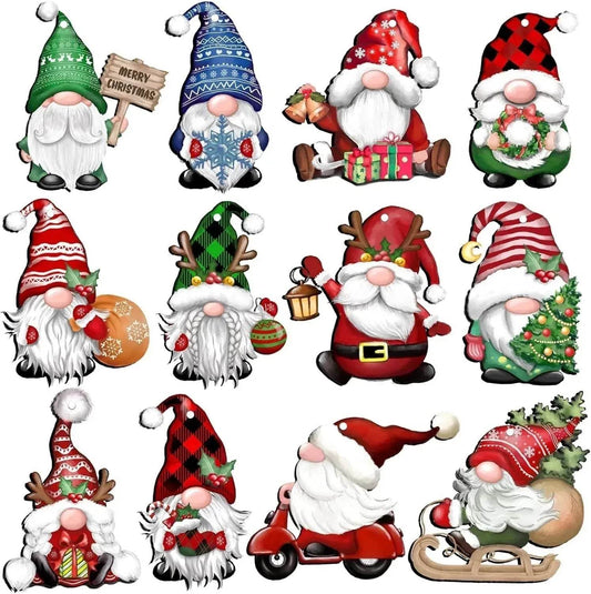 24 PCs Christmas Wooden Hanging Ornaments - www.Shopthatapp.com