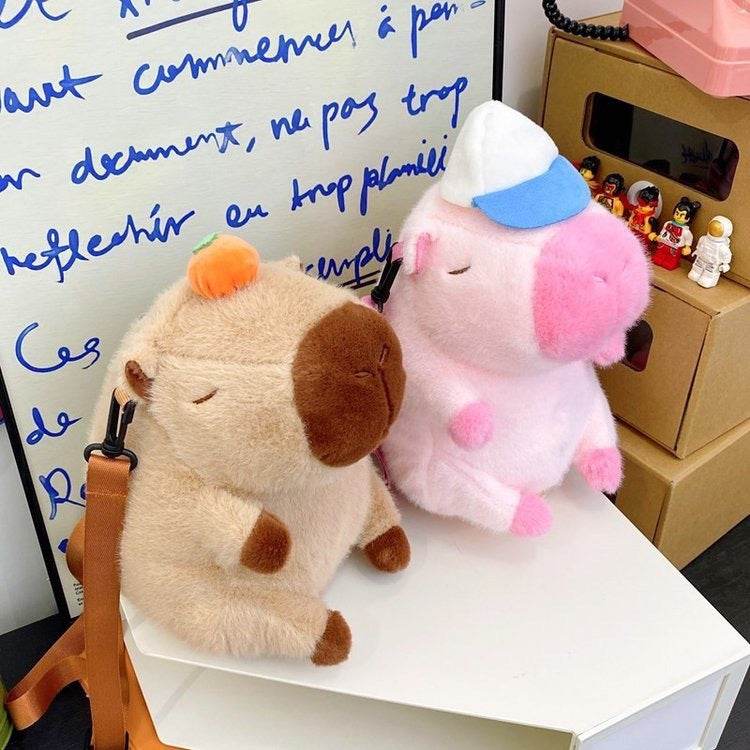 Cute Capybara Doll Bag Girl Student Backpack - www.Shopthatapp.com