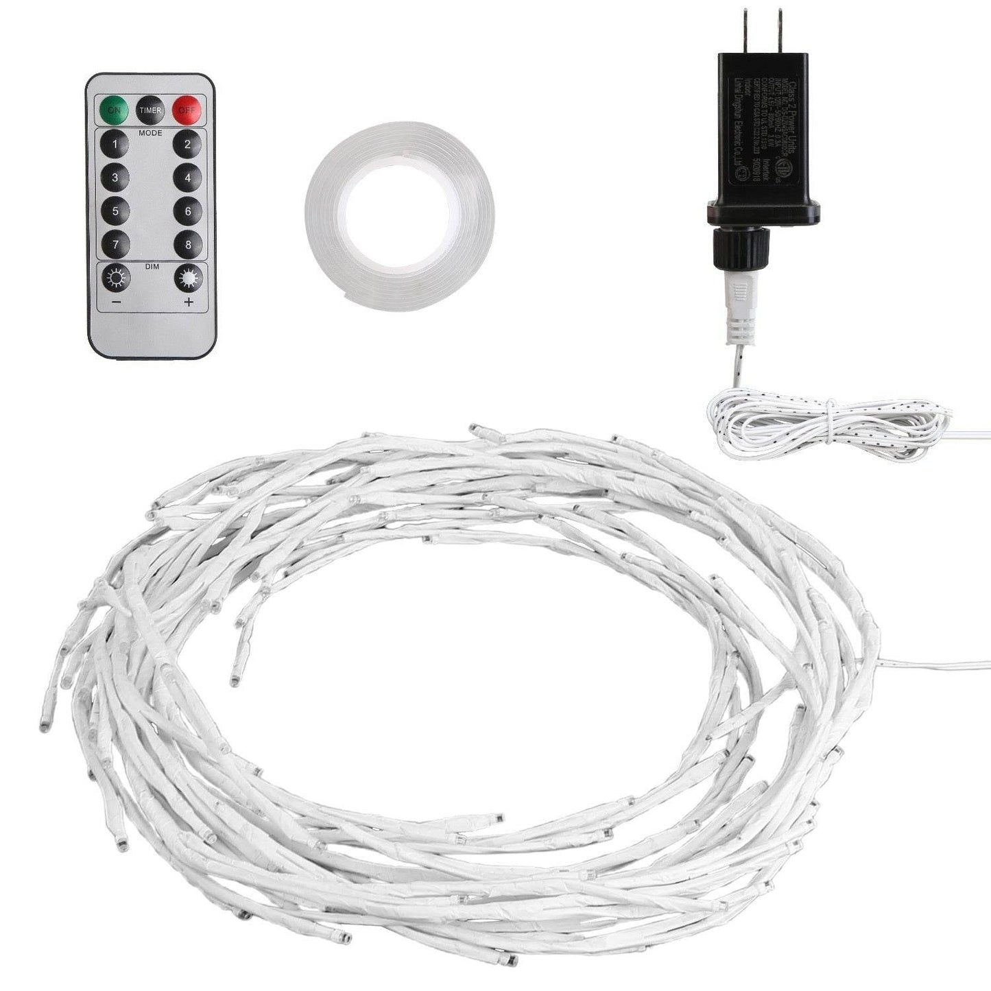 1Pc 7.87FT Lighted Birch Garland Lighted Twig Vine Lights 144LED Birch Garland With Lights String Light With Timer 8 Modes IP45 Waterproof For Christmas Fireplace Home Decoration - www.Shopthatapp.com