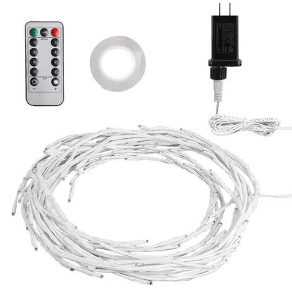 1Pc 7.87FT Lighted Birch Garland Lighted Twig Vine Lights 144LED Birch Garland With Lights String Light With Timer 8 Modes IP45 Waterproof For Christmas Fireplace Home Decoration - www.Shopthatapp.com