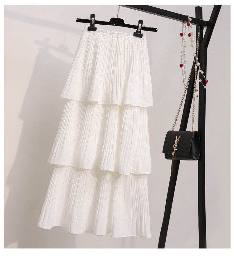Women's Spring And Summer Chiffon layered Midi maxi Skirt - www.Shopthatapp.com