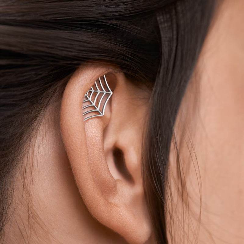 Spider Web Stud Earrings Personality Halloween Horror - www.Shopthatapp.com