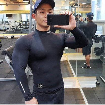 Muscle fit Long sleeve Gym shirt Sports Leisure Top for men - www.Shopthatapp.com