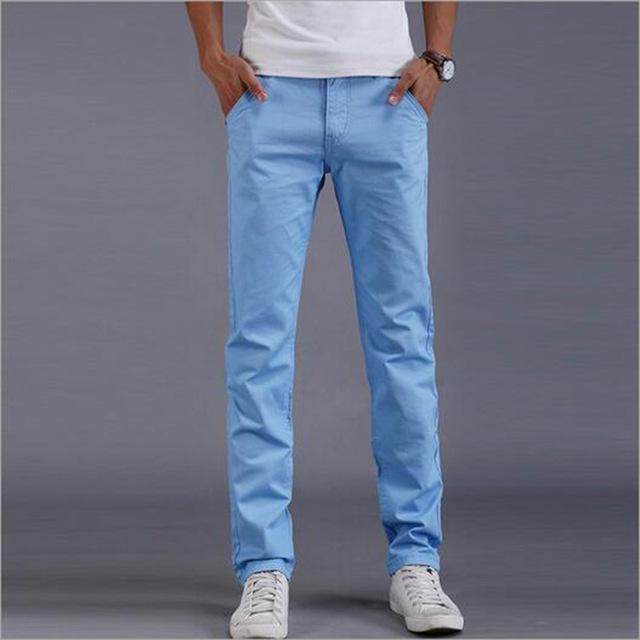 Slim fit straight leg Trouser Casual for Men's - www.Shopthatapp.com