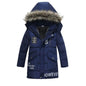 Winter Children's Trendy Cotton-padded Jacket Mid-length Letter Cotton-padded Coat - www.Shopthatapp.com