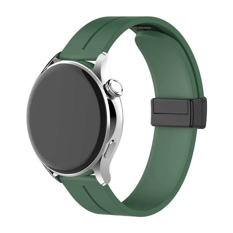 Applicable Watt4 Strap Silicone Magnetic Folding Buckle Watch Band - www.Shopthatapp.com